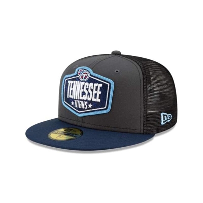 Grey Tennessee Titans Hat - New Era NFL NFL Draft 59FIFTY Fitted Caps USA8034516